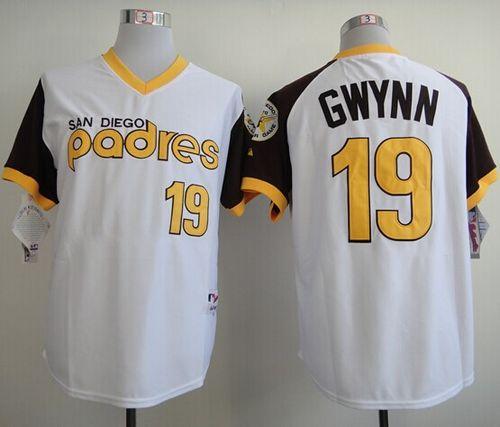 Padres #19 Tony Gwynn White 1978 Turn Back The Clock Stitched MLB Jersey - Click Image to Close